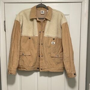 Quiksilver Sherpa and Corduroy Shirt Jacket